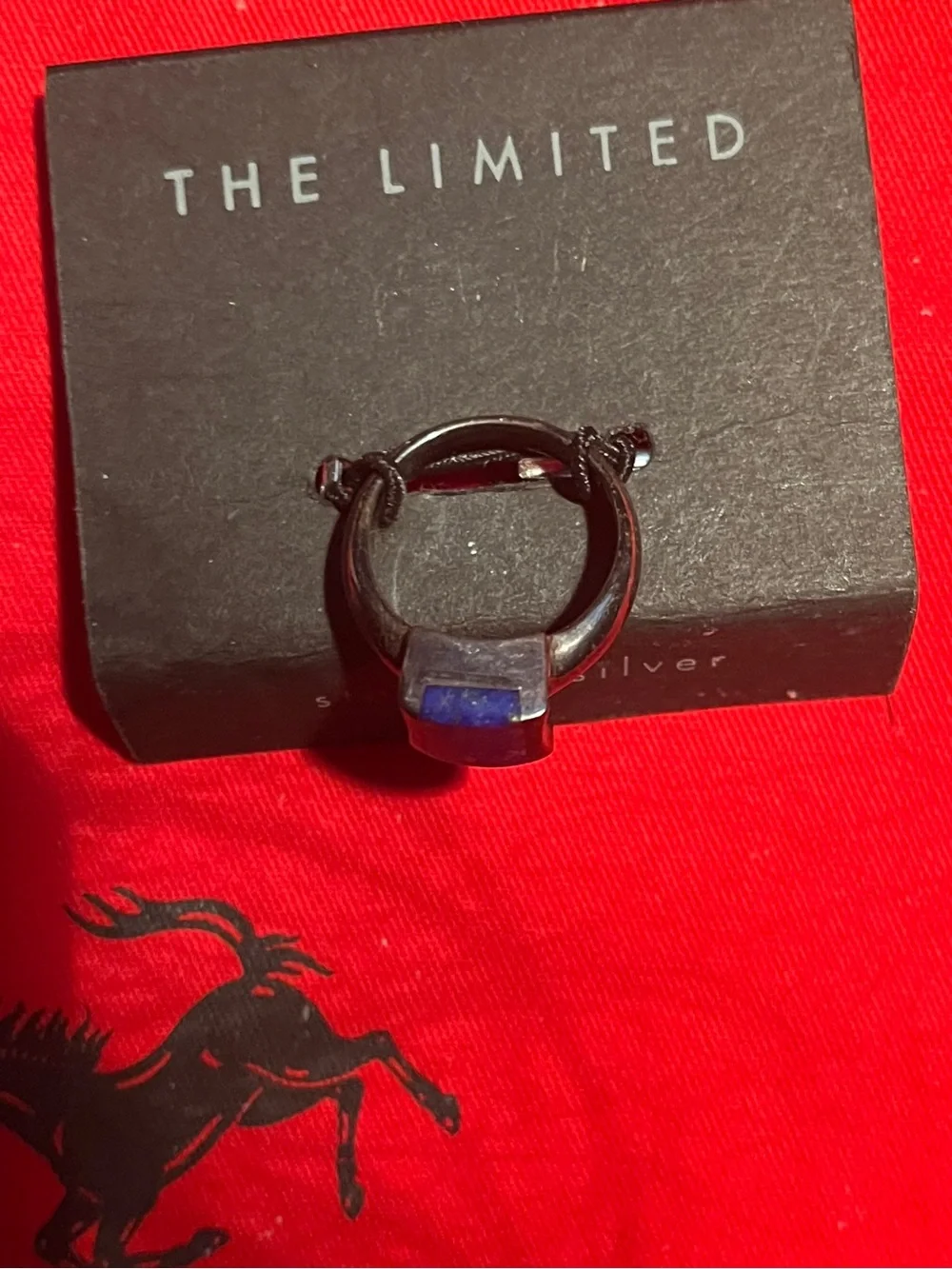 The Limited Sterling Silver Ring with Lapis-Style Blue Stone